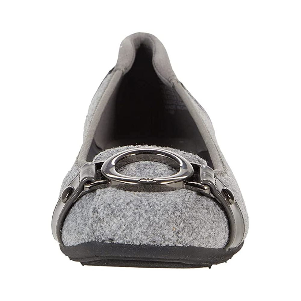Umeko Dark Gray Fabric Anne Klein Ballet Flats