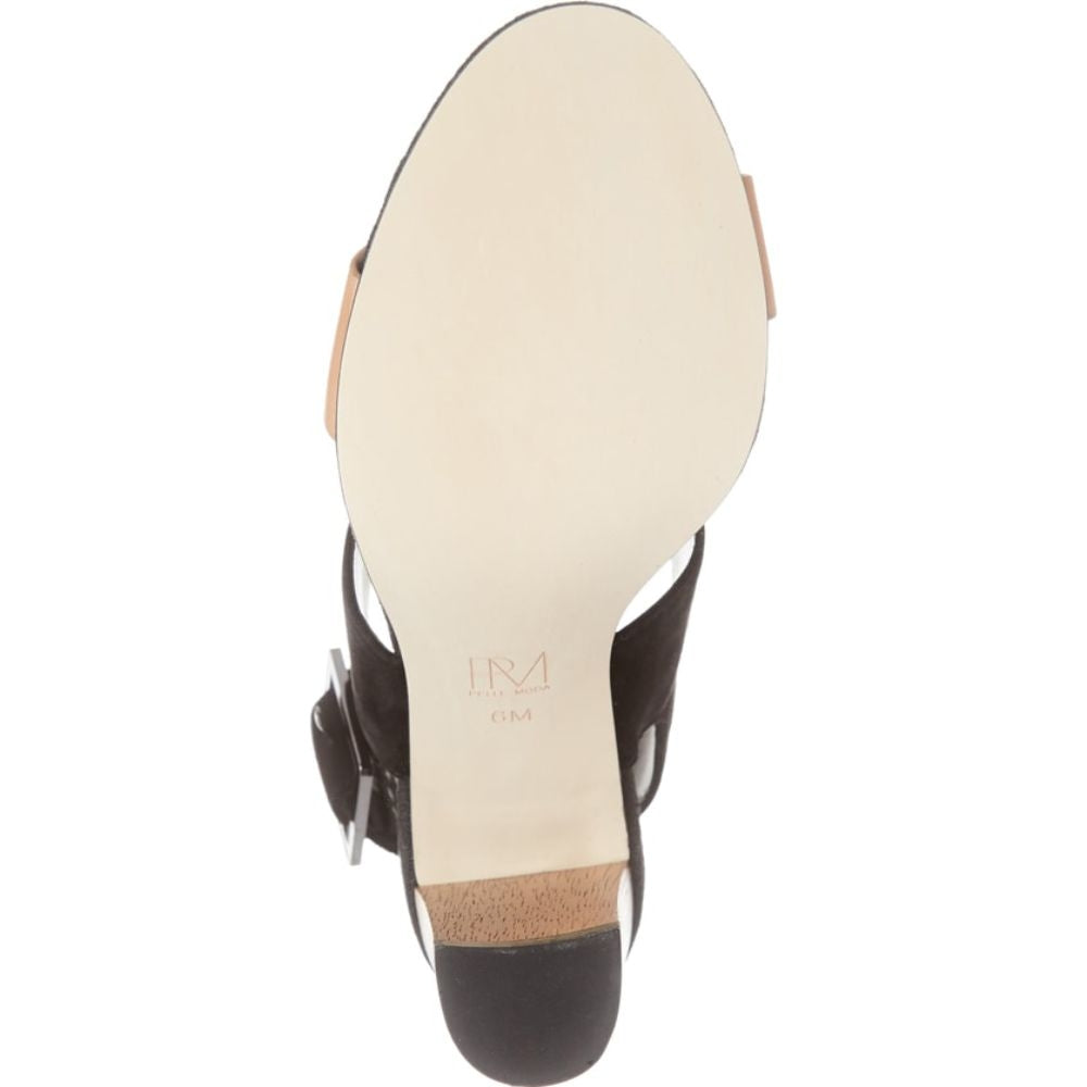 Bristol Black Suede and Cognac Pelle Moda Sandals