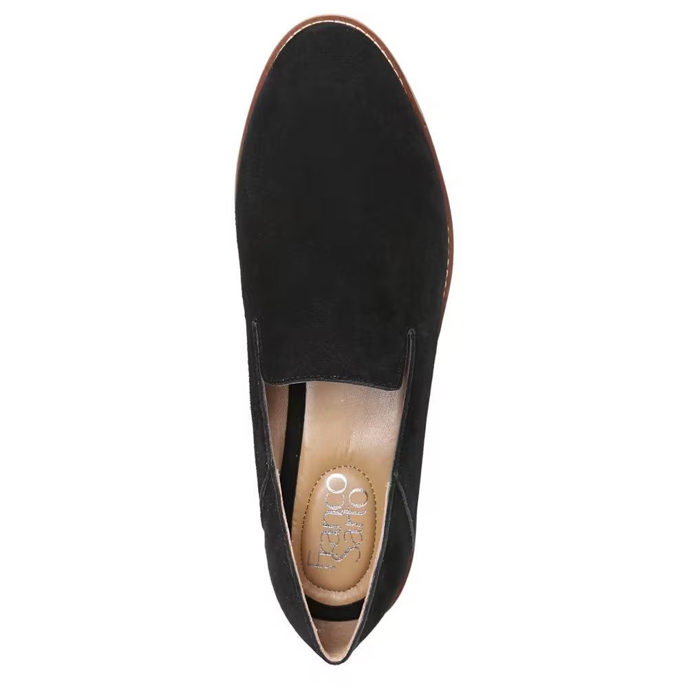 Haylee Black Suede Franco Sarto Loafers