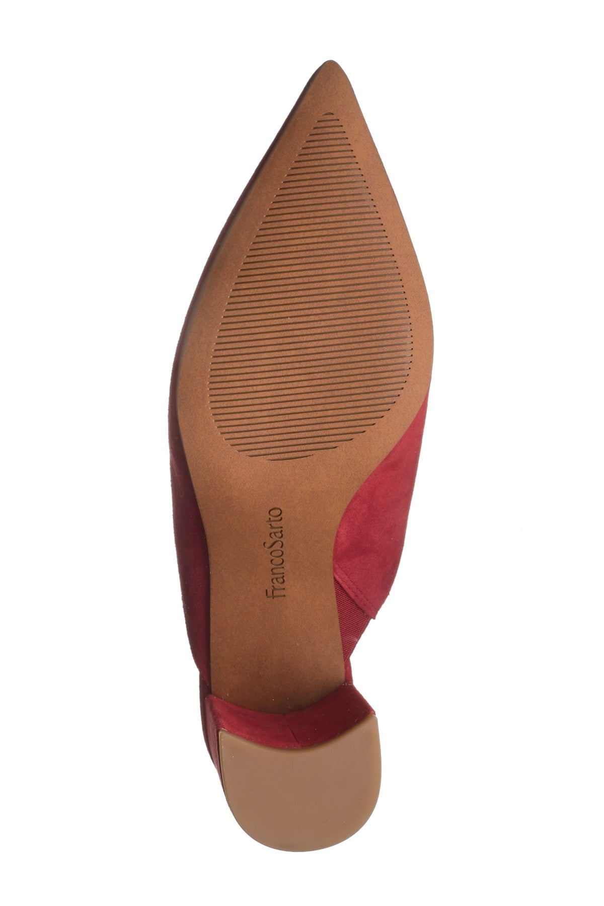 Tamera Crimson Red Suede Franco Sarto Mule