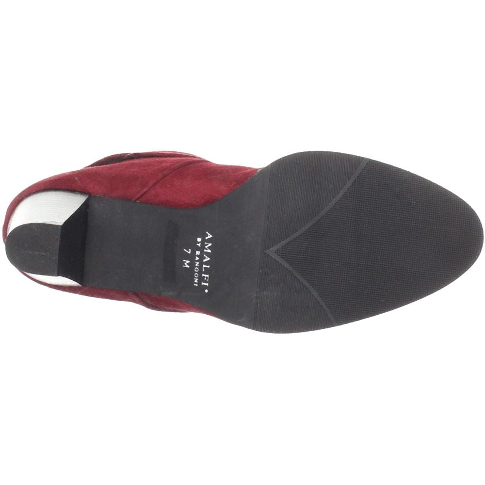 Angel Bordeaux Suede Amalfi Ankle Boots
