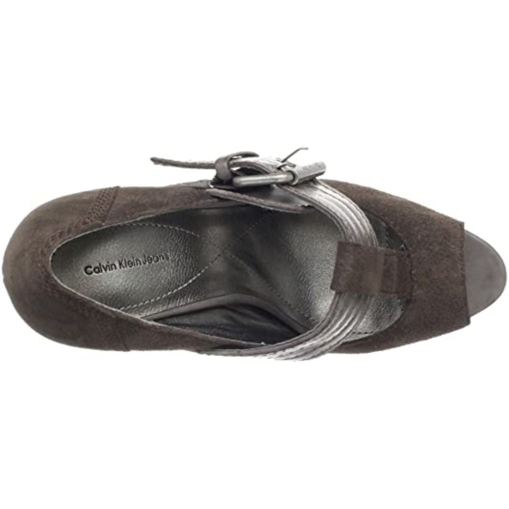 Pauline Dark Brown Suede Calvin Klein Jeans Pumps