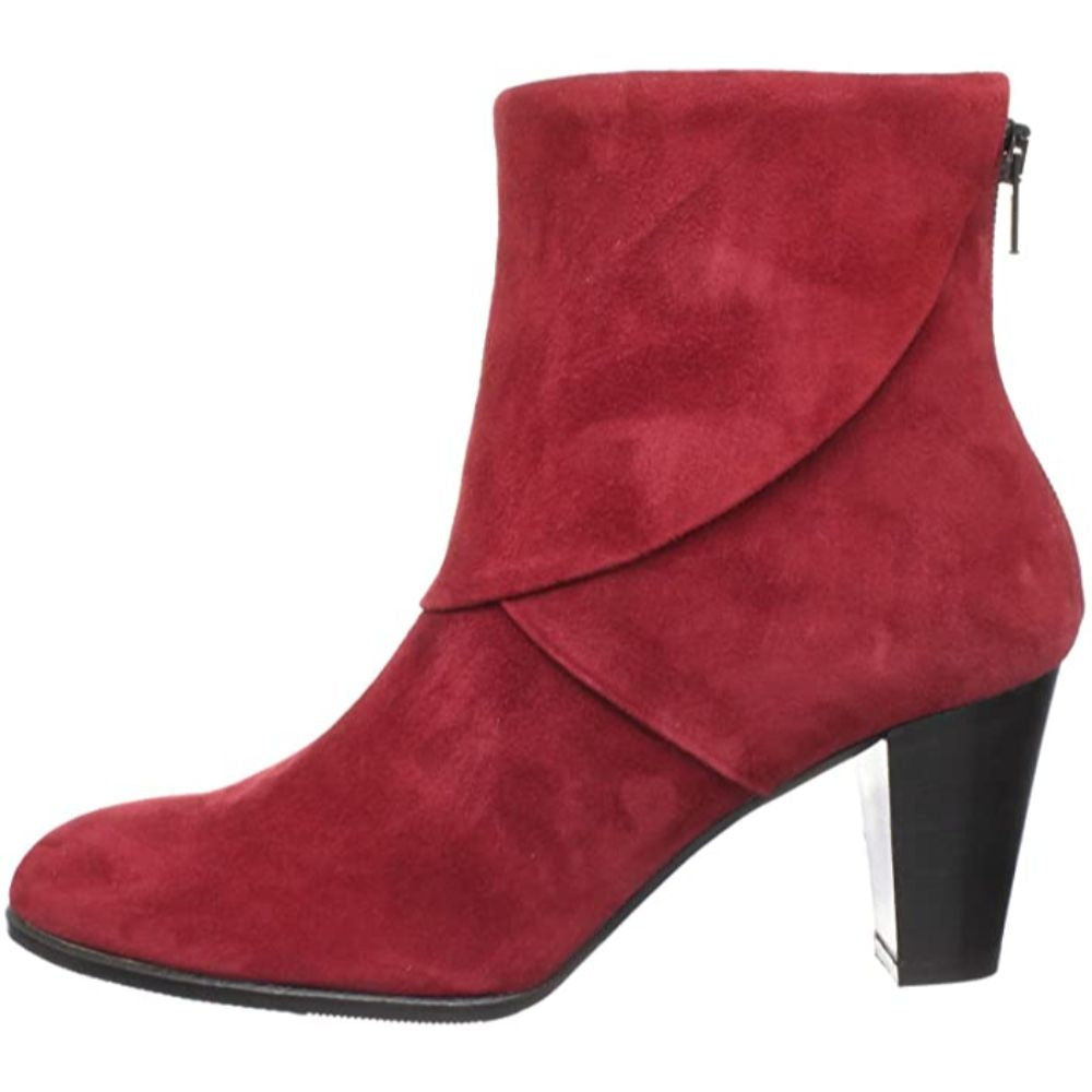 Angel Bordeaux Suede Amalfi Ankle Boots