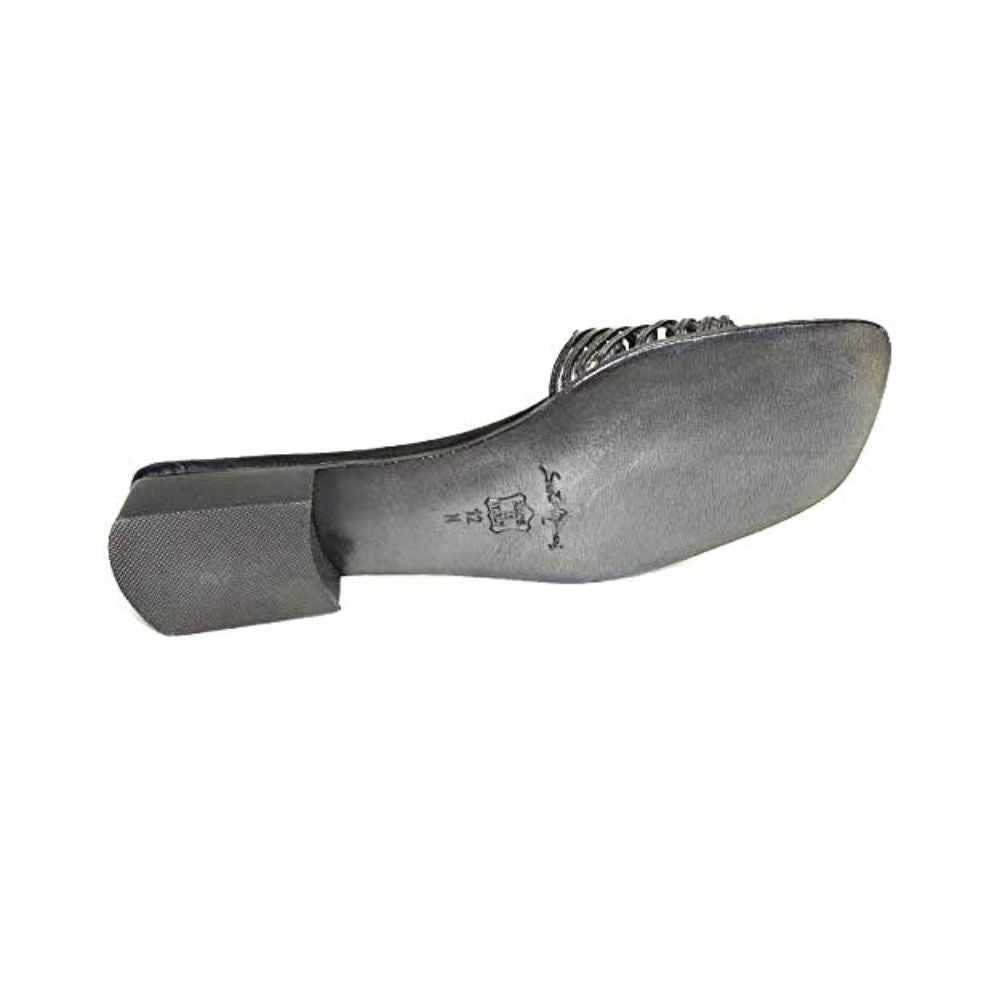 Malva Black Woven Leather Sesto Meucci Sandal