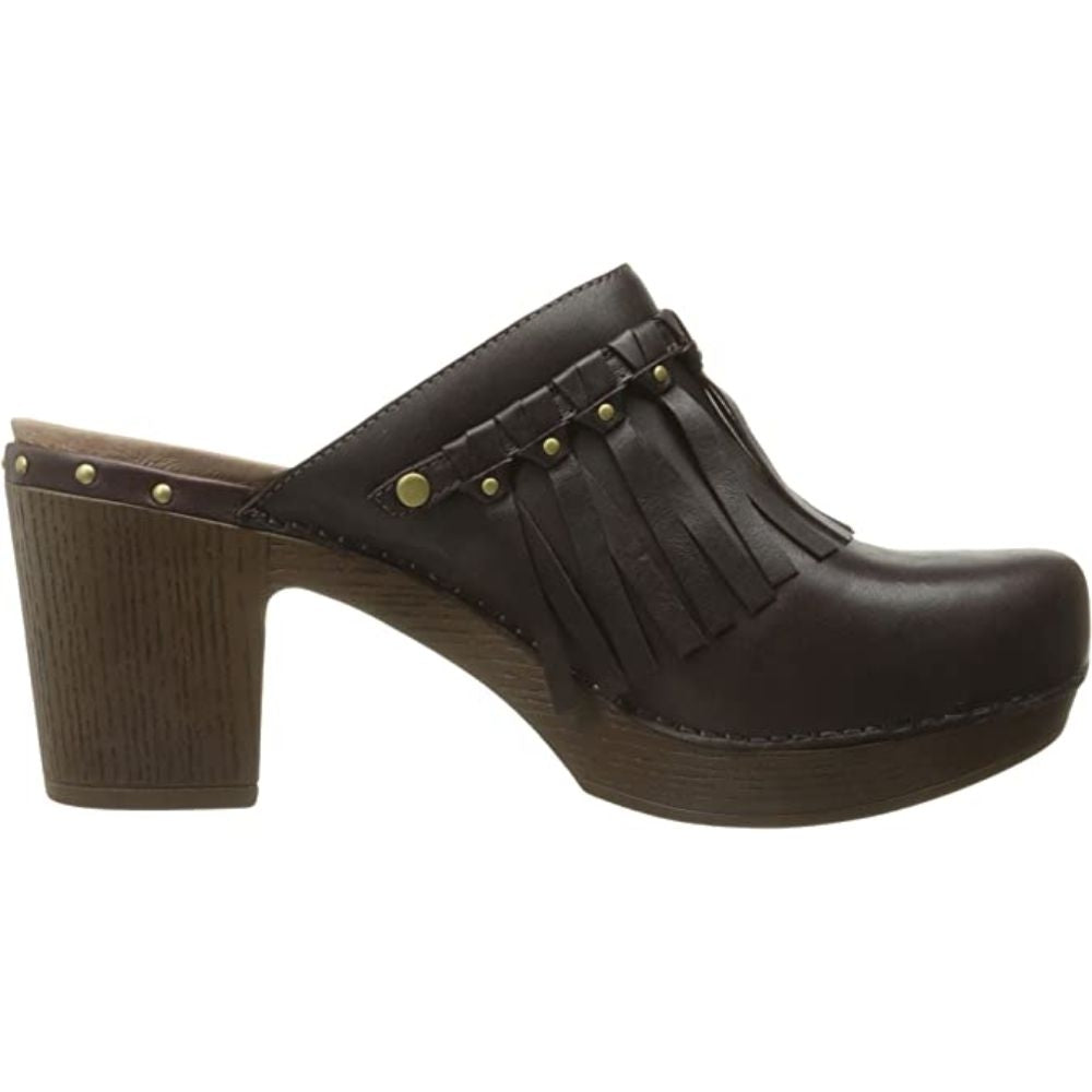 Deni Chocolate Leather Dansko Clogs