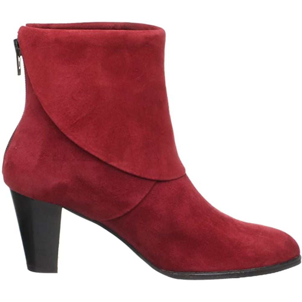 Angel Bordeaux Suede Amalfi Ankle Boots