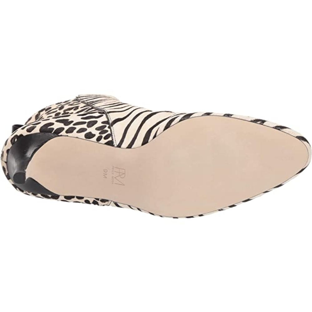 Yesnia Cream Zebra Calf Hair Pelle Moda Ankle Boots