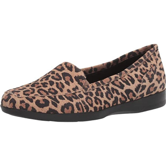 Devitt Medium Natural Leopard Print Easy Spirit Loafer Flats