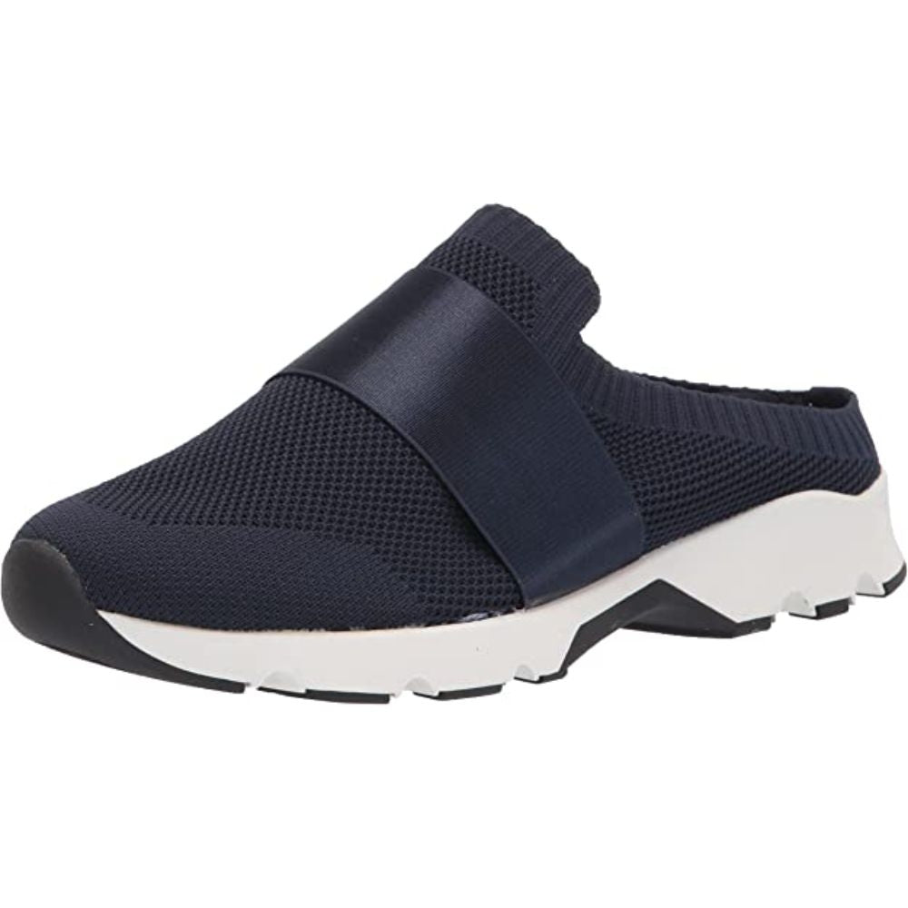 On the Go Navy Fabric Anne Klein Sneakers