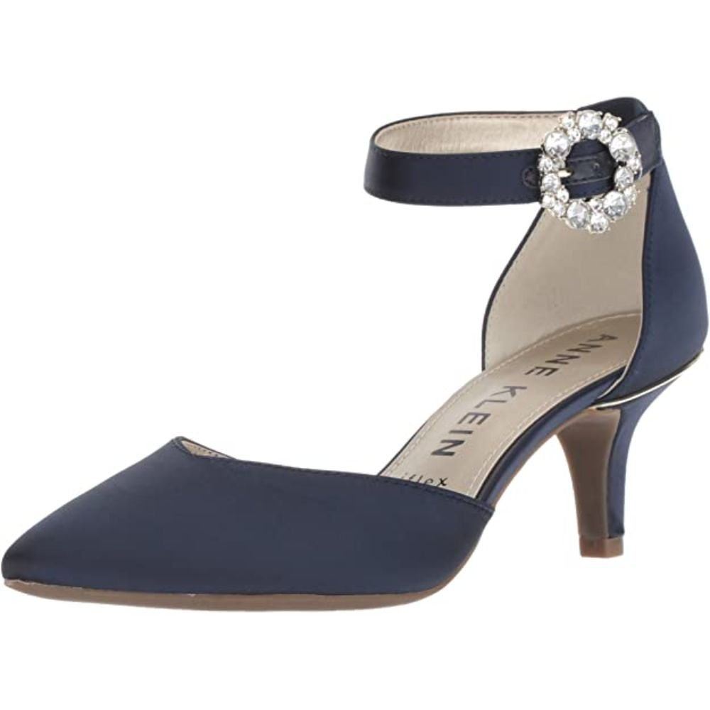 Fantine Navy Fabric Anne Klein Pumps