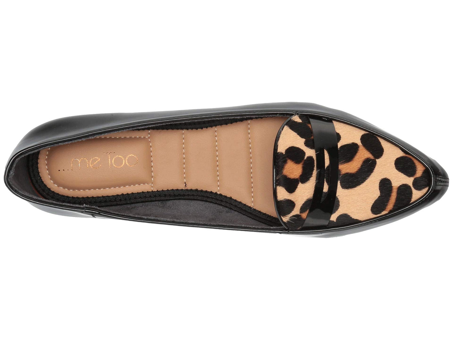 Addie Black Patent Jaguar Calf Hair Me Too Loafers