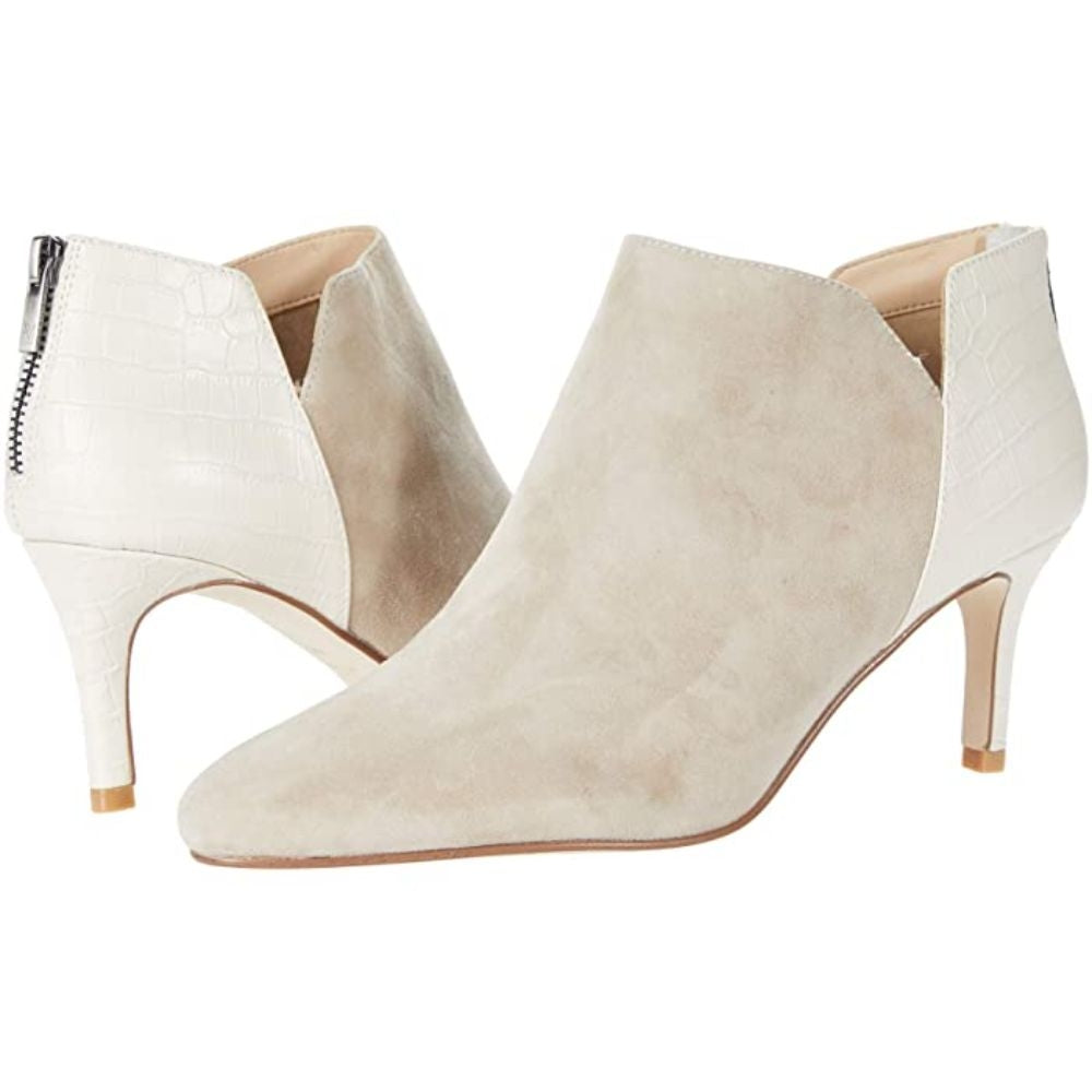 Yale Bone Suede Crocodile Print Pelle Moda Ankle Boots
