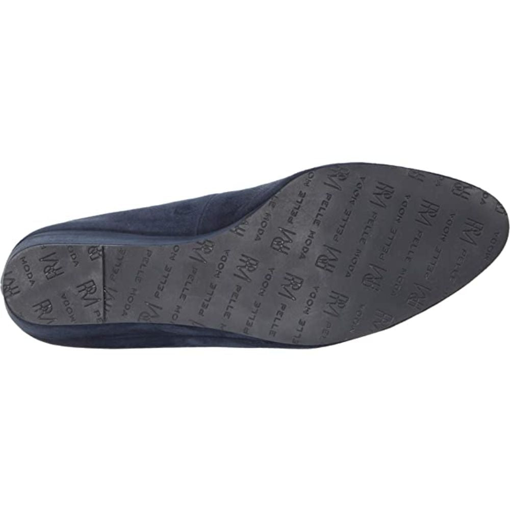 Kira Midnight Navy Suede Pelle Moda Wedge Pumps