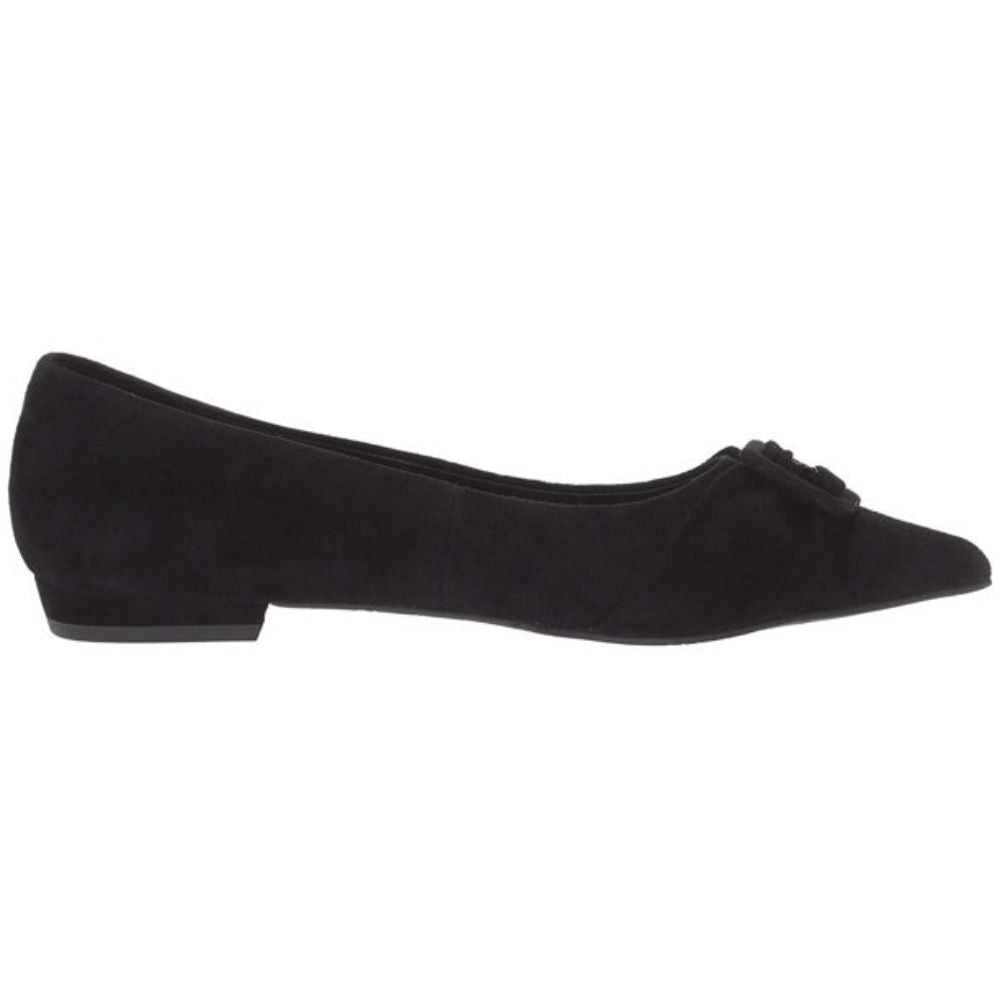 Dana Black Suede Pelle Moda Ballet Flats