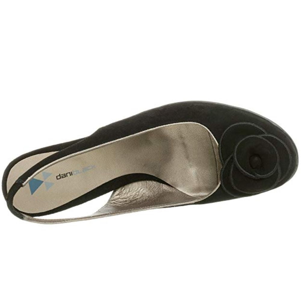Nan Black Suede Dani Black Slingback Pumps