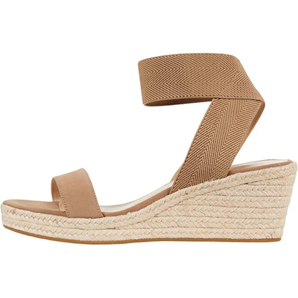 Kora Latte Beige Nubuck Pelle Moda Wedge Sandals