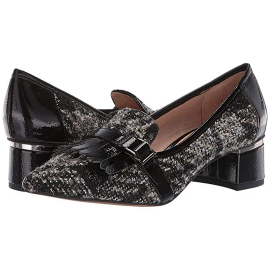 Grenoble 2 Black Plaid Fabric Franco Sarto Pumps