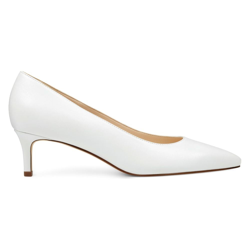 Fina White Leather Nine West Pumps
