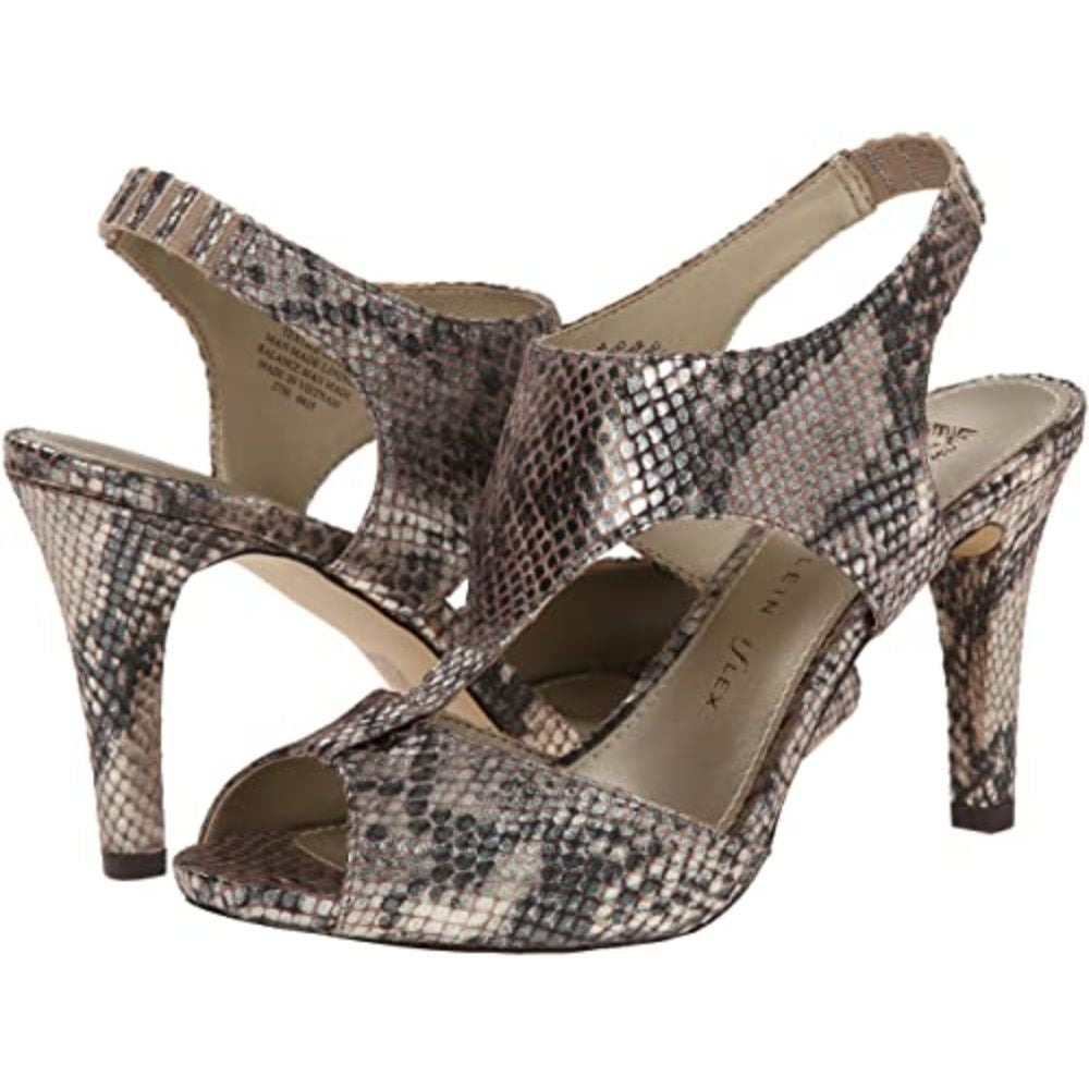 Ovido Brown Bright Fabric Anne Klein Sandals