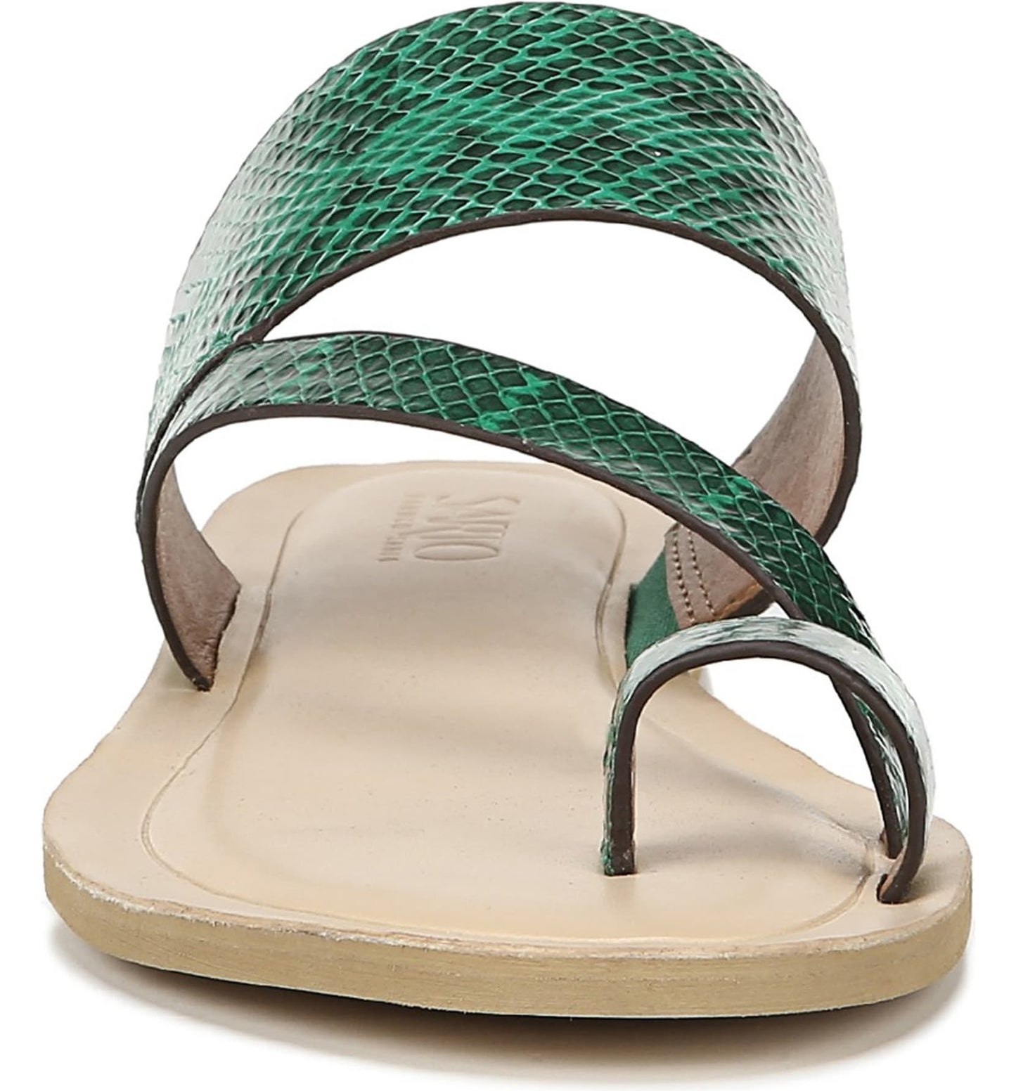 Leila Green Snake Franco Sarto Flat Sandal