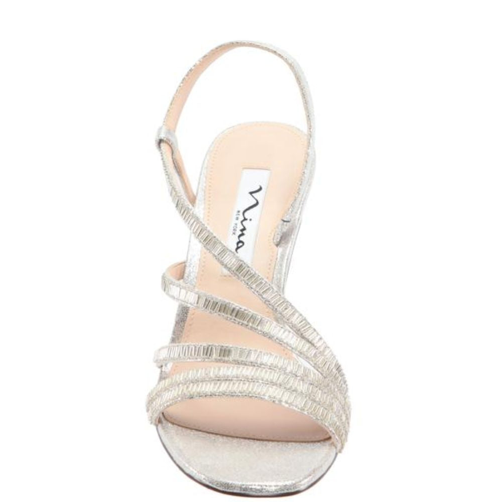 Amani Platinum Leather Nina Sandals
