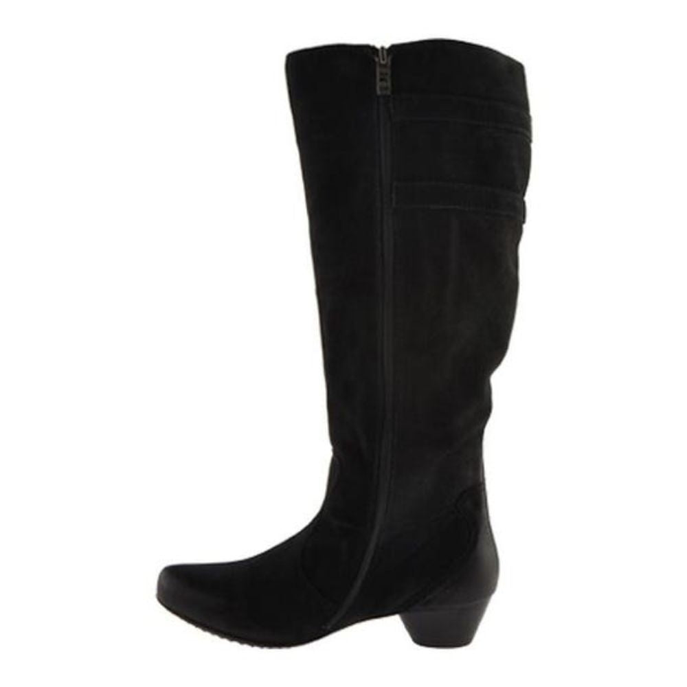 Ambrosia Black Nubuk Ara Boots Extra Wide Width