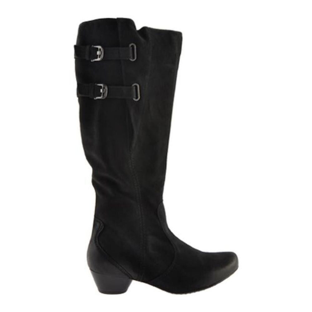 Ambrosia Black Nubuk Ara Boots Extra Wide Width