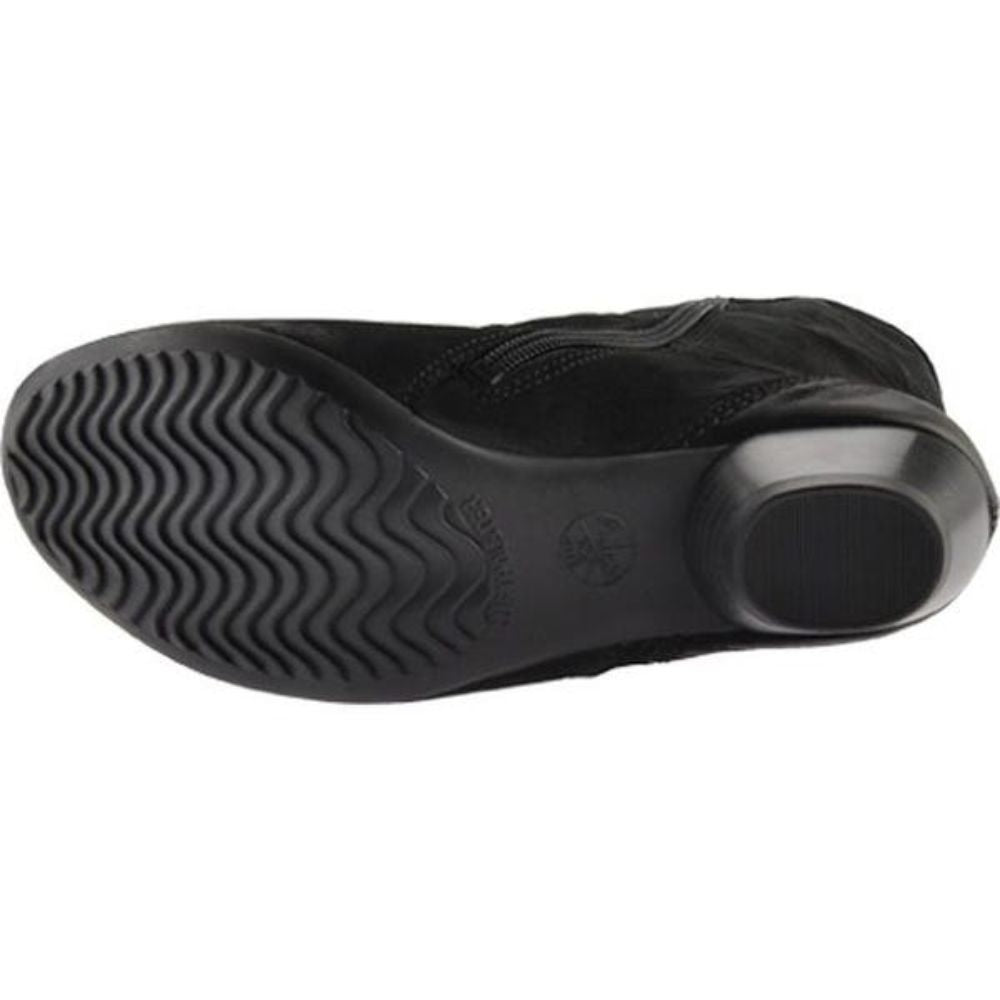 Ambrosia Black Nubuk Ara Boots Extra Wide Width