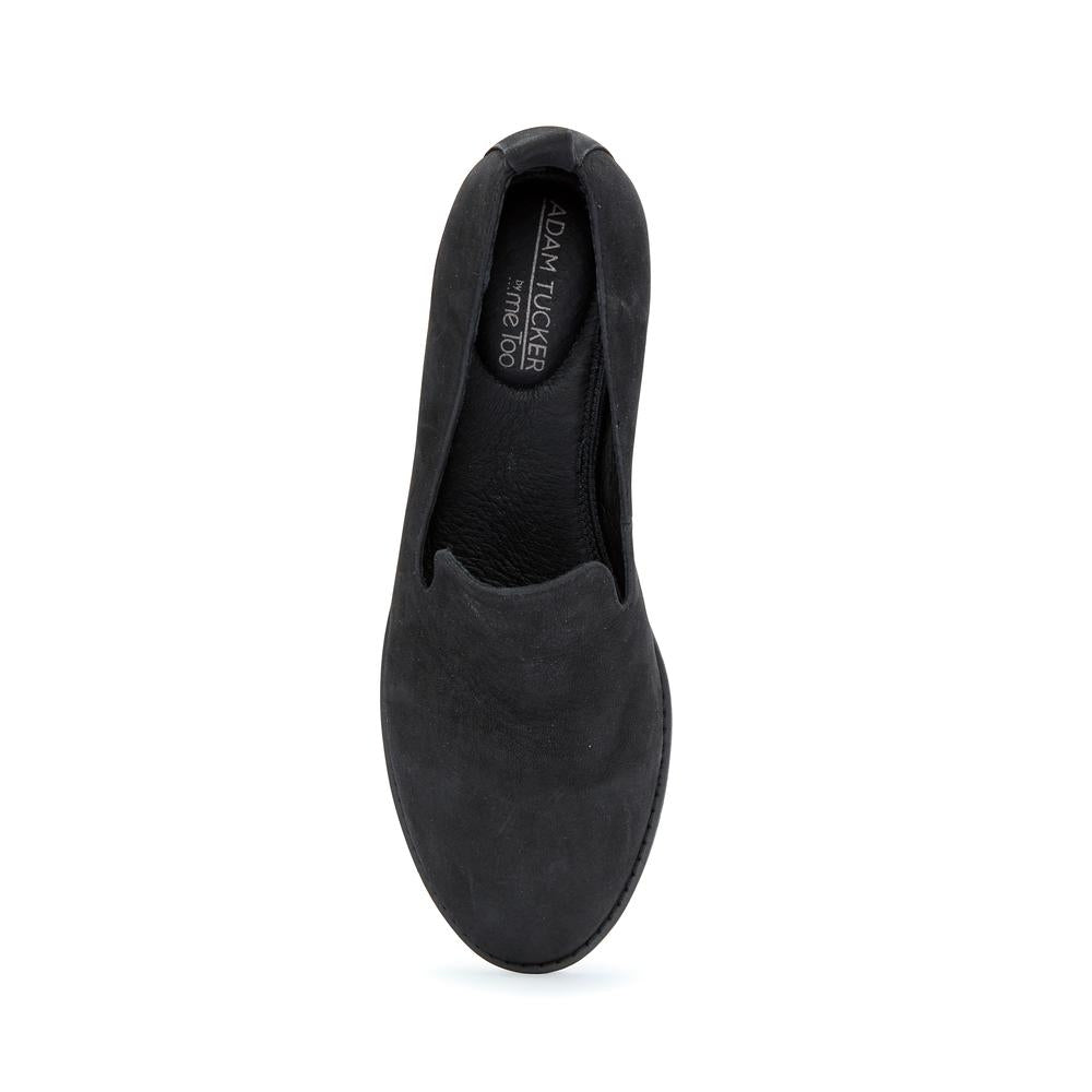 Nexi Black Nubuck Me Too Loafer Wedge Pumps