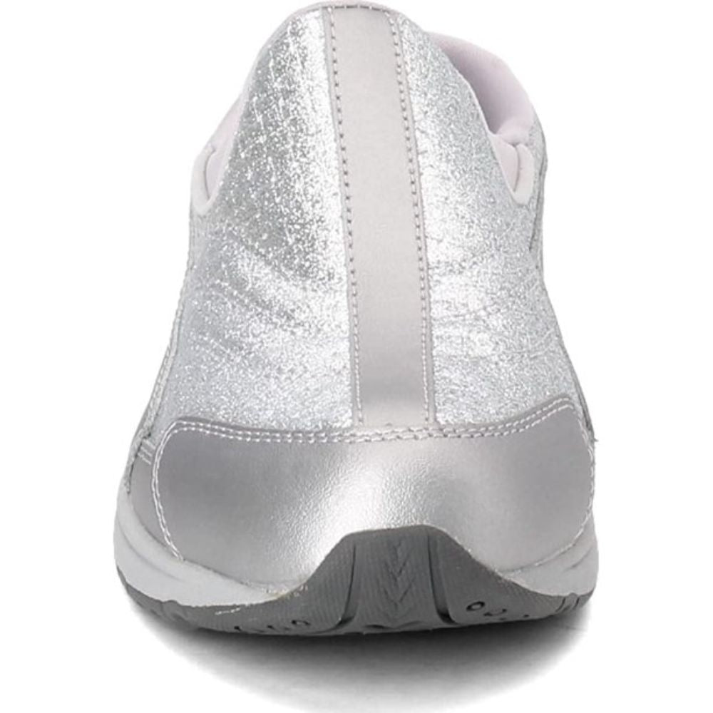 Traveltime Silver Leather and Fabric Easy Spirit Clogs