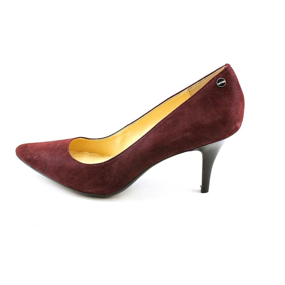 Ashley Shimmer Burgundy Suede Calvin Klein Pumps