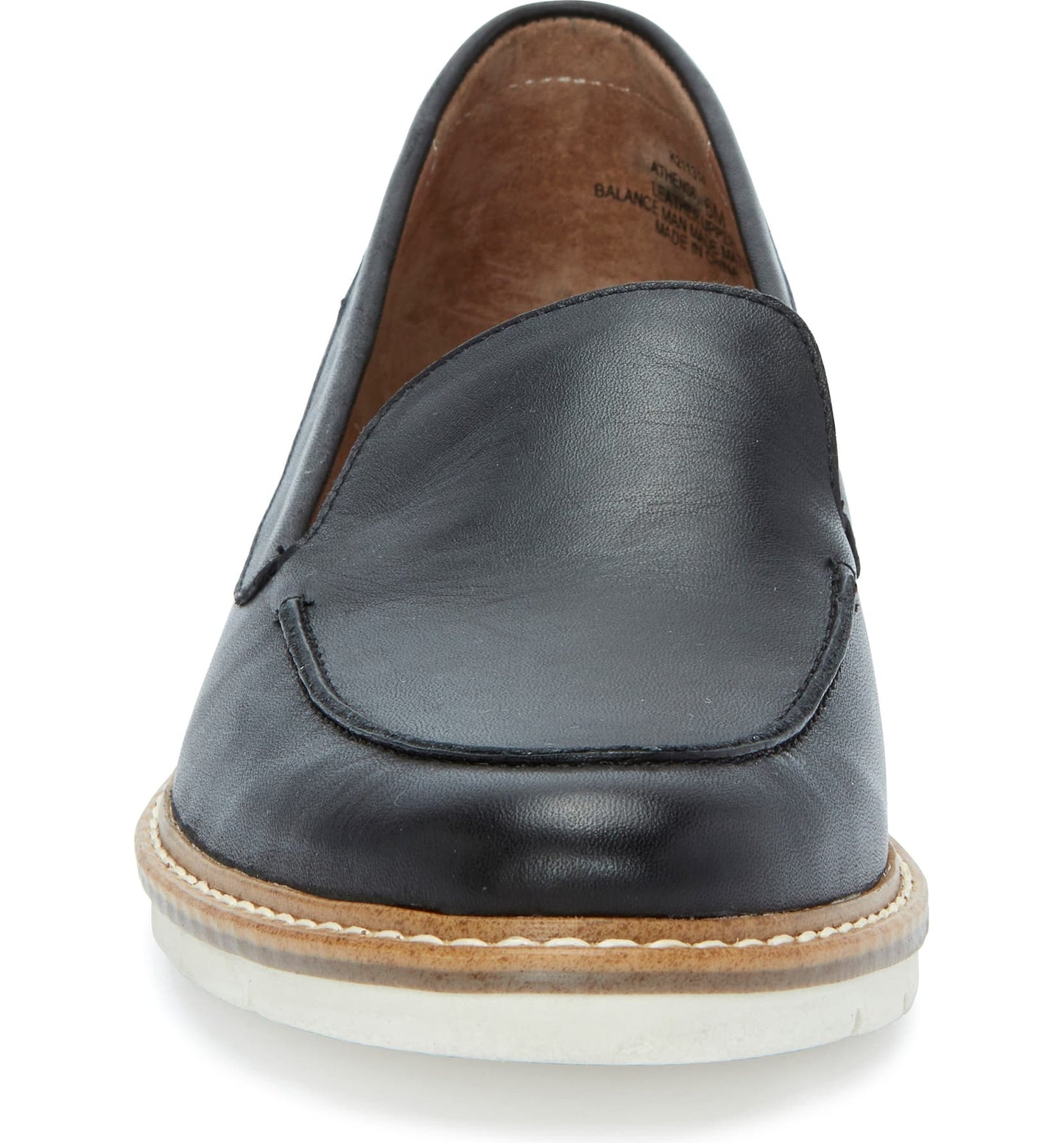 Athens Black Leather Wedge Loafer Adam Tucker