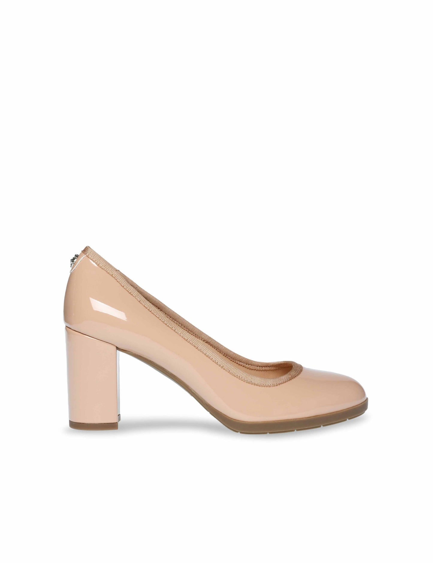 Castana Nude Patent Leather Anne Klein Pumps