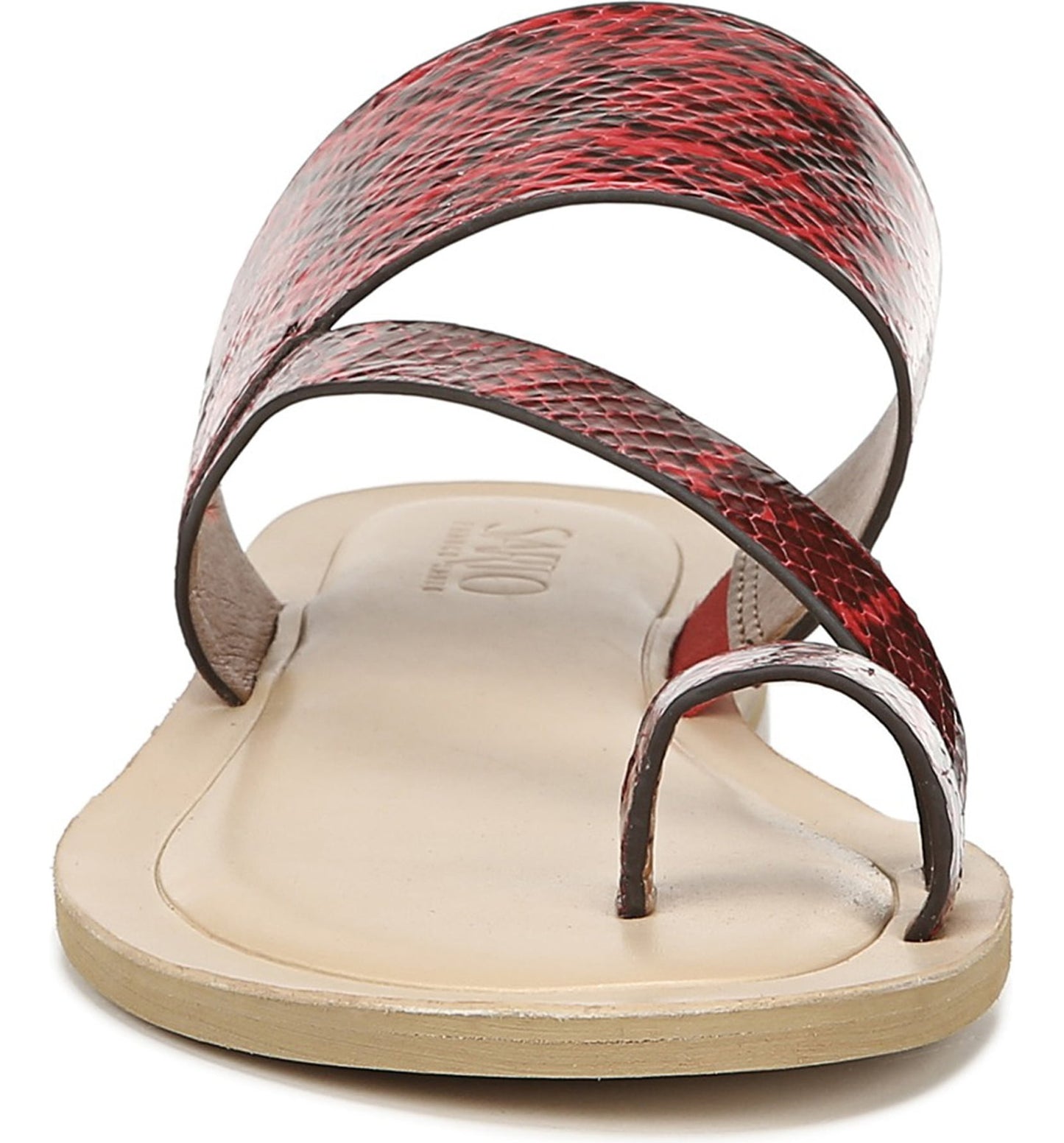 Leila Red Snake Franco Sarto Flat Sandal