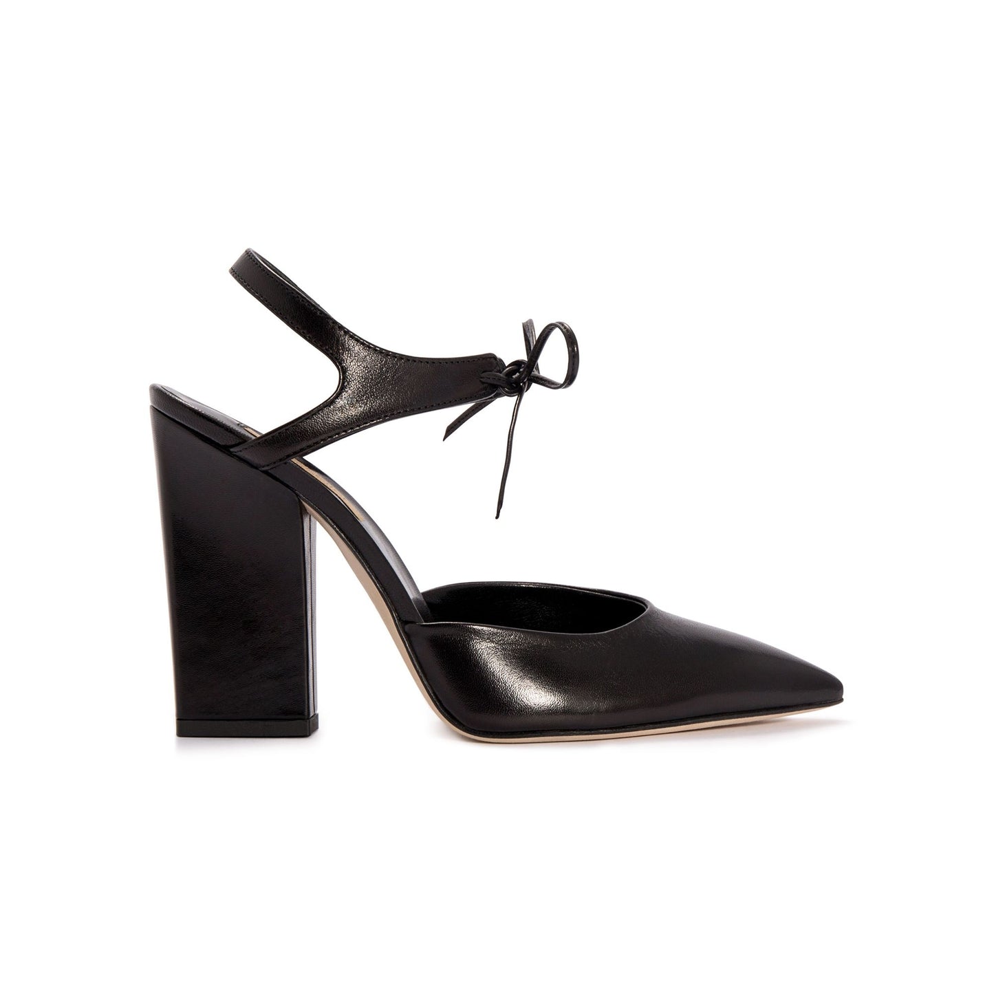 Mallory Black Leather Dee Keller Pumps