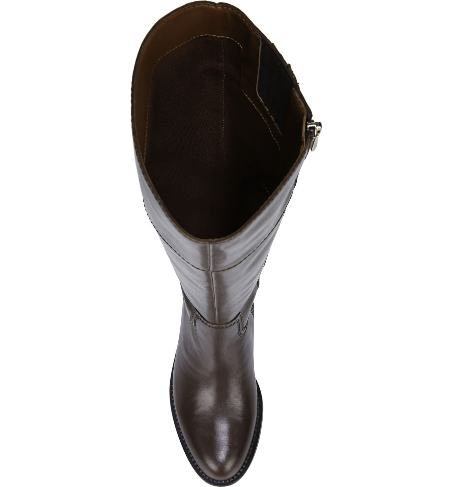 Hudson WC Brown Leather Franco Sarto Wide Calf Boots