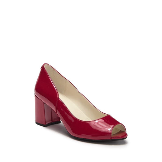 Maryjo Dark Red Patent Leather Anne Klein Pumps