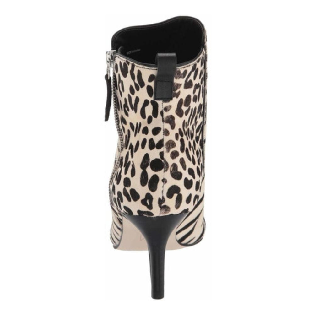 Yesnia Cream Zebra Calf Hair Pelle Moda Ankle Boots