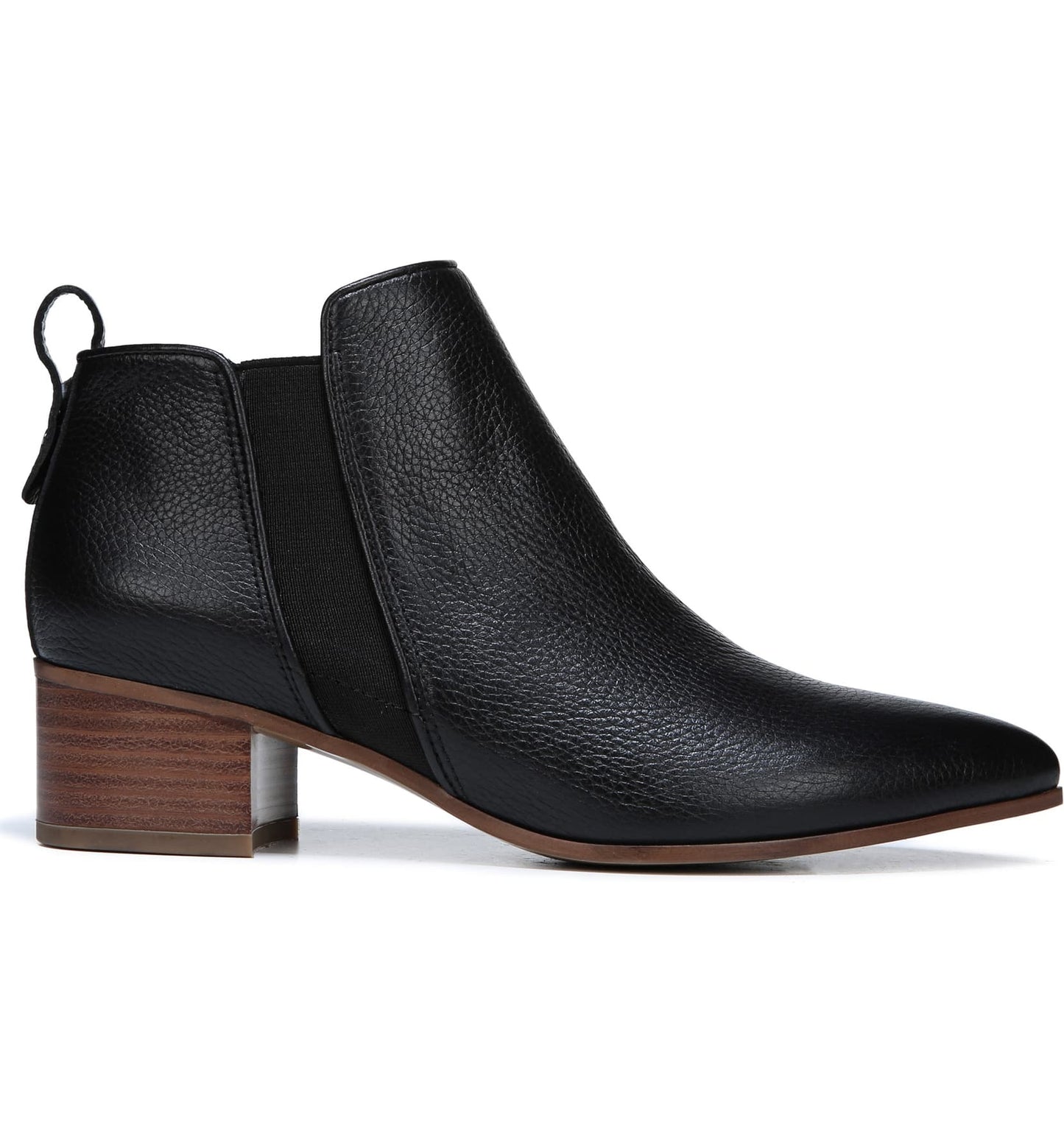 Jollie Black Leather Franco Sarto Ankle Boot