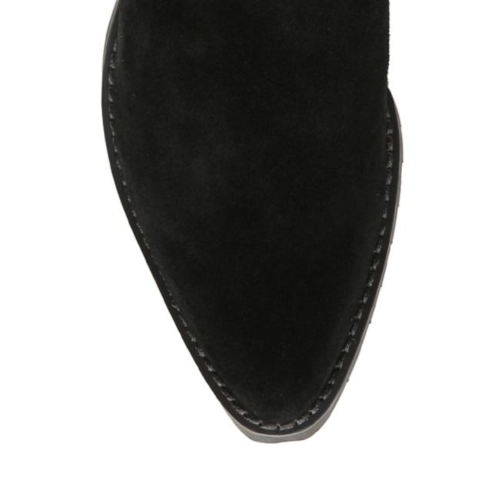 Tori Black Suede Franco Sarto Ankle Boots