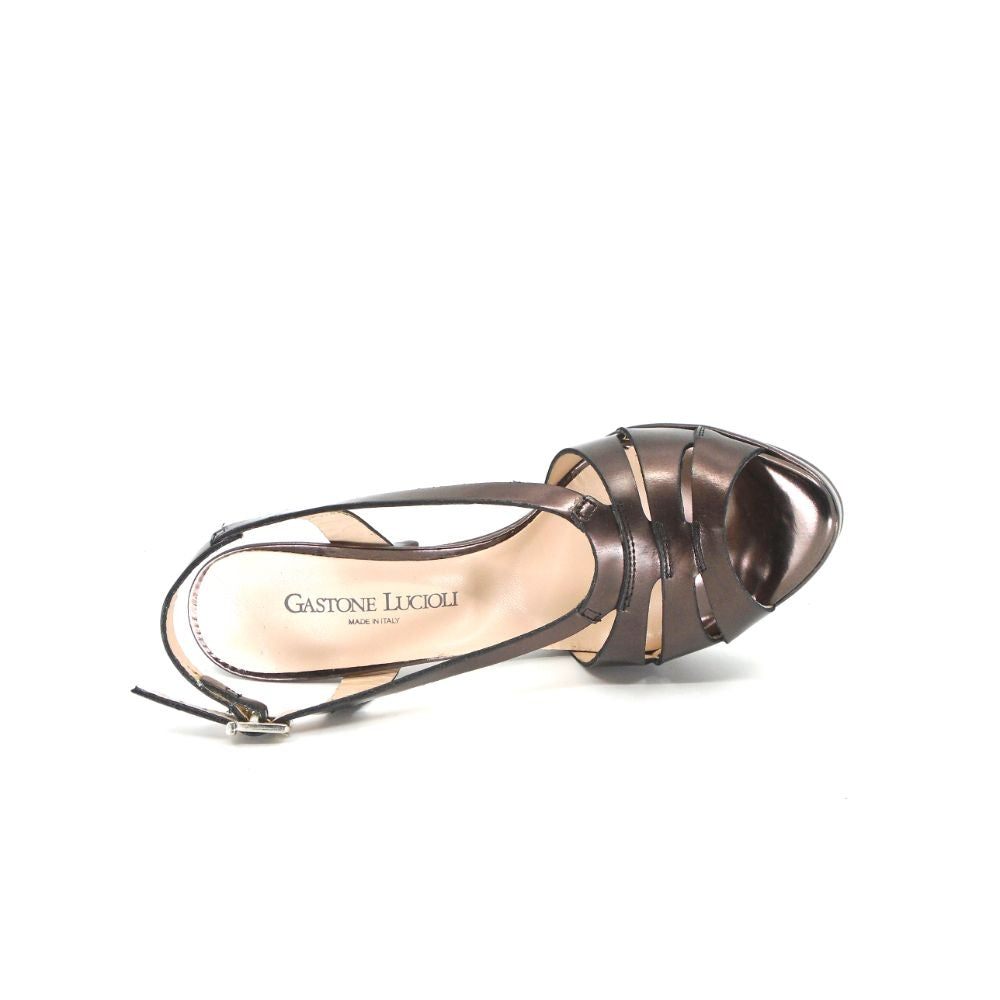 6013 Specchio Bronzo Sandal Gastone Lucioli Slingback Platform Pump