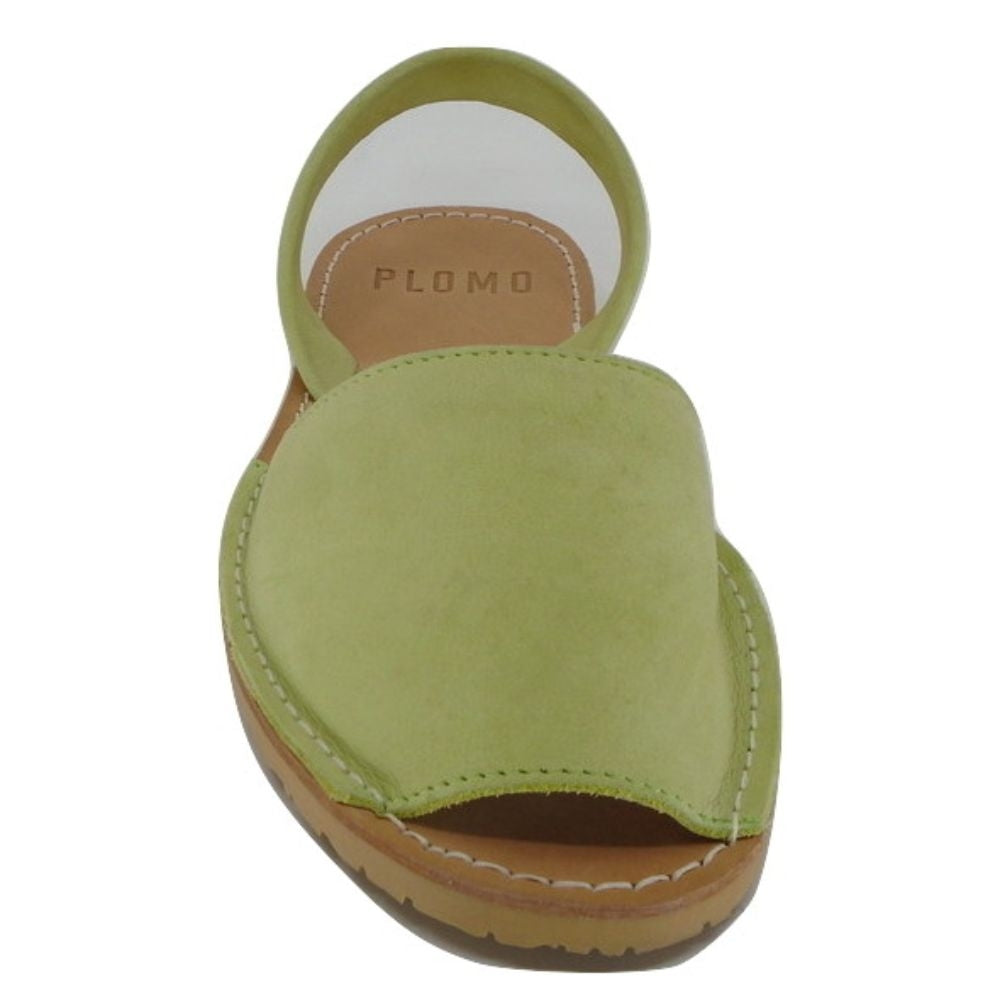 Pistacchio Leather Plomo Espadrille Flat Sandal