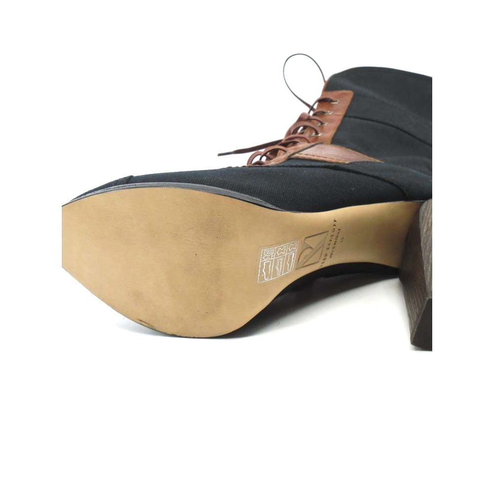 Reed Krakoff Women's Military Fold Over Boots Black Nutmeg