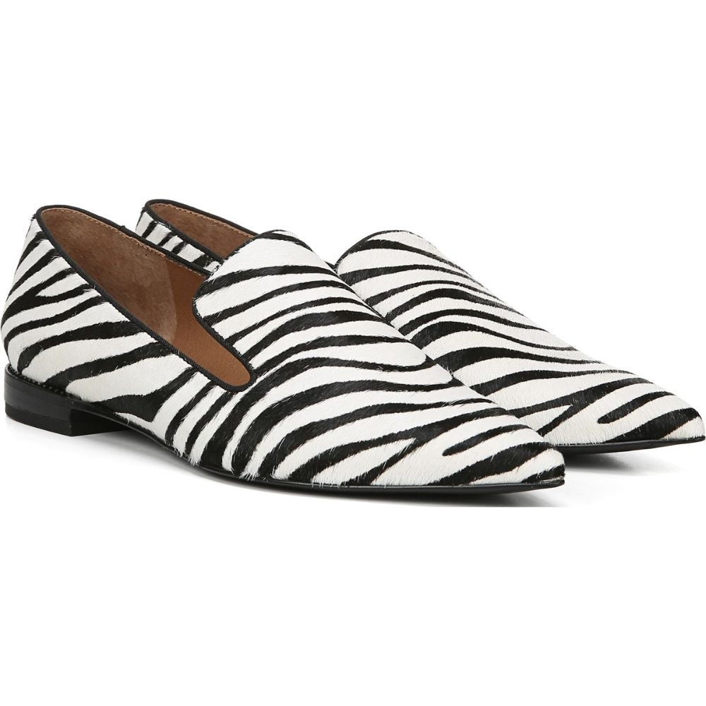 Topaz 2 Zebra Pony Calf Hair Franco Sarto Loafer Flats