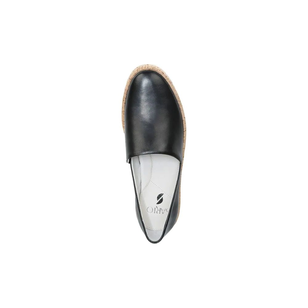 Derek Black Leather Franco Sarto Slip on Flats