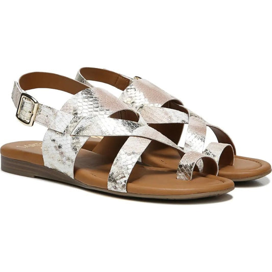 Gia Dusty Rose Snake Leather Franco Sarto Sandals