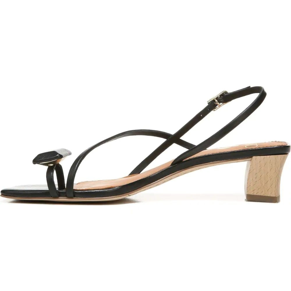 Courtney Black Leather Franco Sarto Sandals