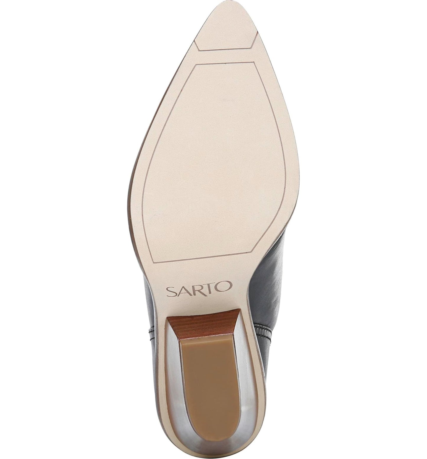 Valentina Black Leather Franco Sarto Ankle Boot