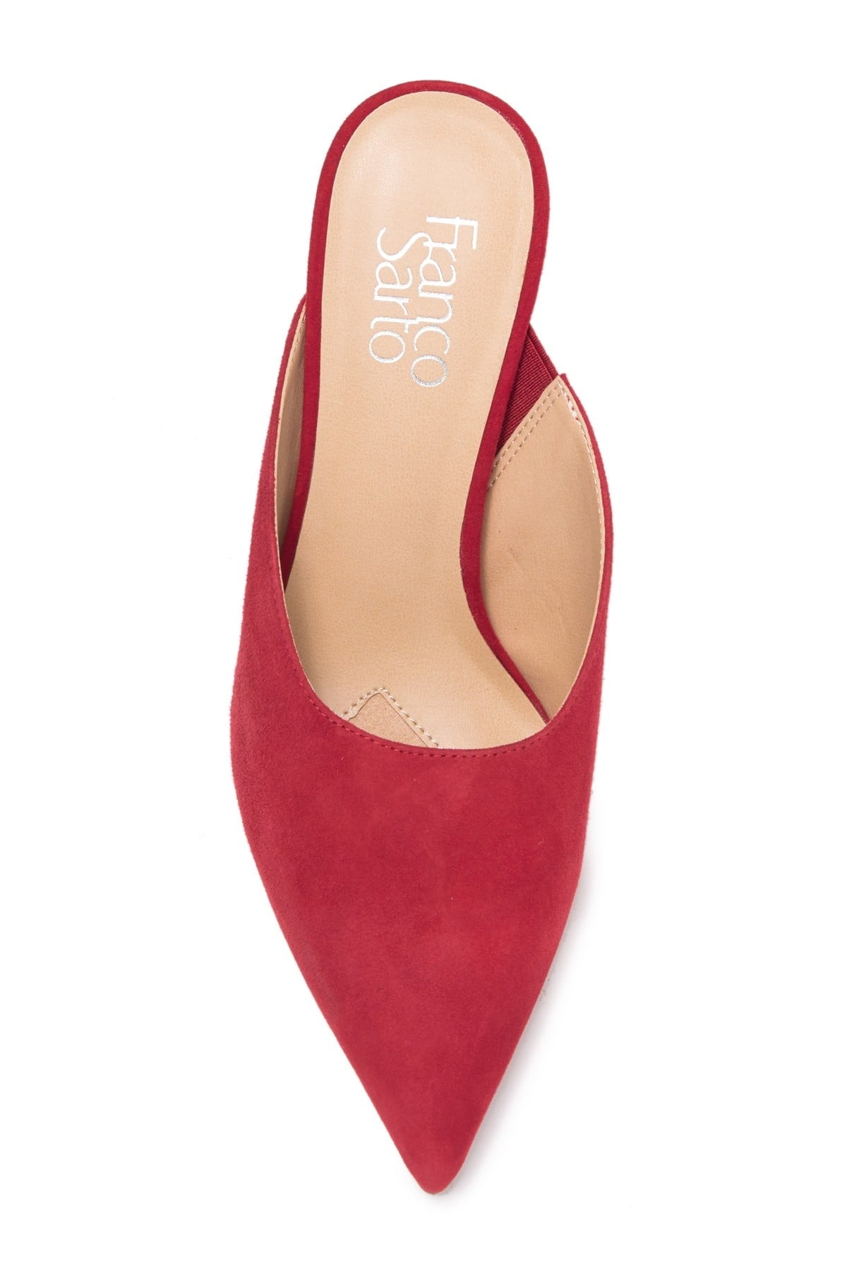 Tamera Crimson Red Suede Franco Sarto Mule