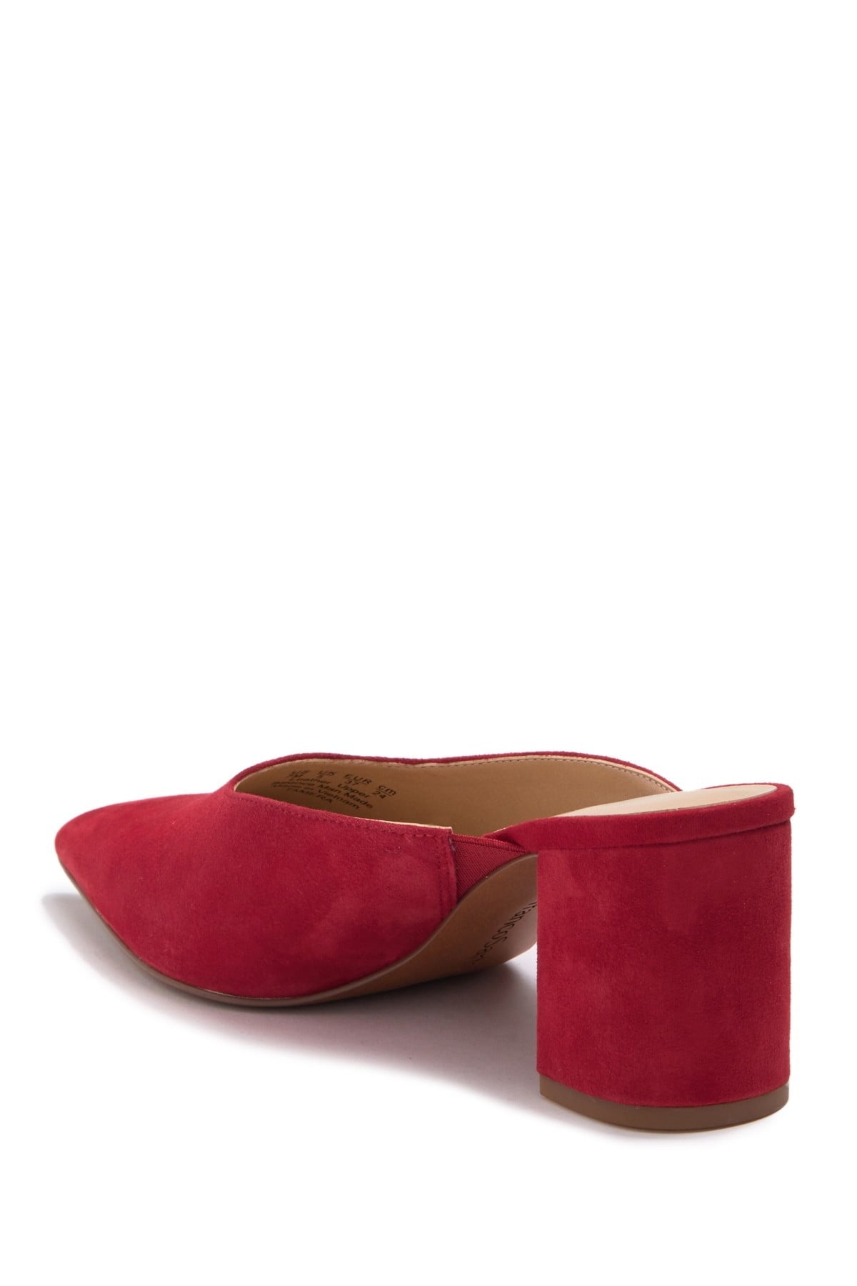Tamera Crimson Red Suede Franco Sarto Mule